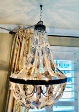 Load image into Gallery viewer, Oyster Chandelier with glass bead accents
